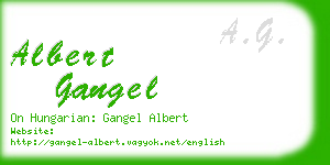 albert gangel business card